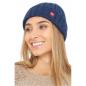 Preview: Vorderansicht Mütze BIANCA blau meliert Damengesicht