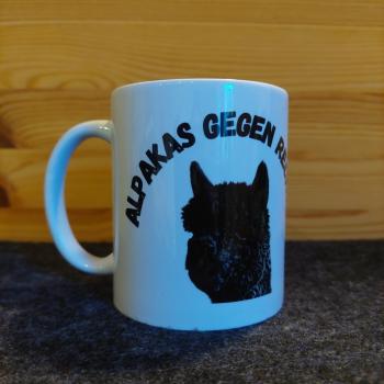 Tasse - Alpakas gegen rechts - Linkshänder
