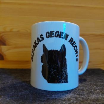 Tasse - Alpakas gegen rechts - Rechtshänder