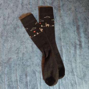 Anden Art Alpakasocken mit Motiv HERZ
