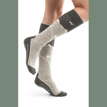 Preview: Apu Kuntur - Alpaka Premium Ski- & Sportsocken *neu - grau-silber