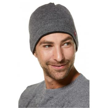 Alpaka WENDEMÜTZE - schwarz-grau