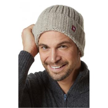 Preview: Vorderansicht Mütze BIANCA sand Herrengesicht