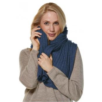 Preview: Apu Kuntur Stola & Reisedecke SUAVE - blau