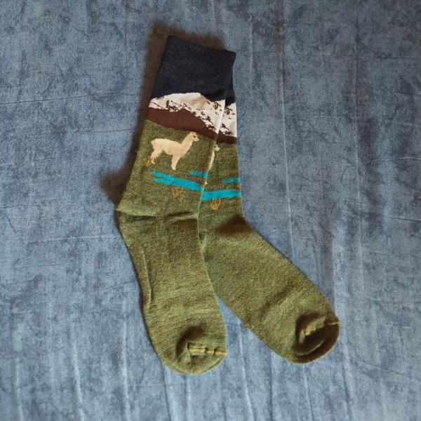 Anden Art Alpakasocken mit Motiv BERG