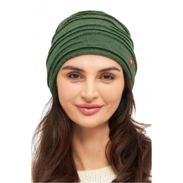 Apu Kuntur - Alpakamütze CAMINOS grün meliert