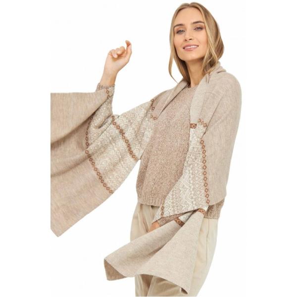 Seitenansicht Strickschal CARLY XXL