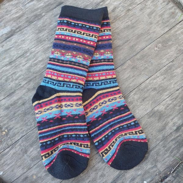 natural style HÜTTE Alpakasocken - schwarz