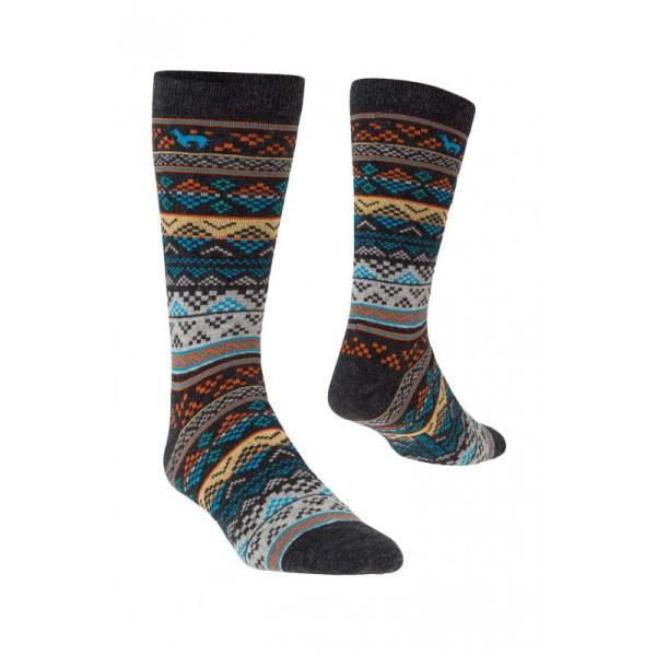 Premium Alpakasocken INKA - blau-apricot