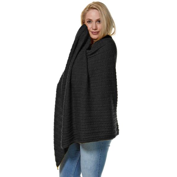 Apu Kuntur Stola & Reisedecke SUAVE - schwarz