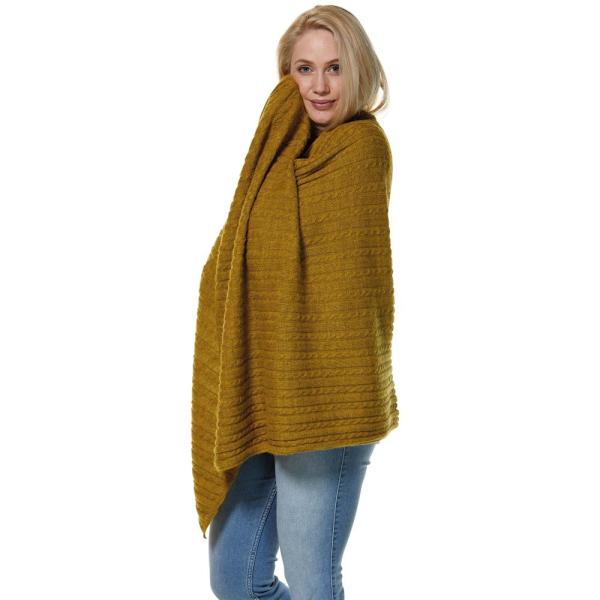 Apu Kuntur Stola & Reisedecke SUAVE - senfgelb