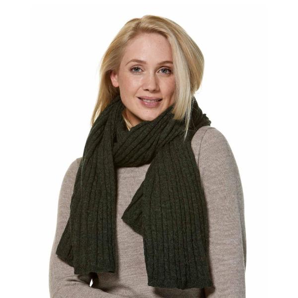 Apu Kuntur Stola & Reisedecke SUAVE - tannengrün