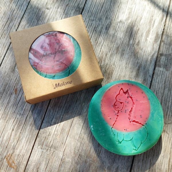 Seife mit Alpakakeratin "Melone"