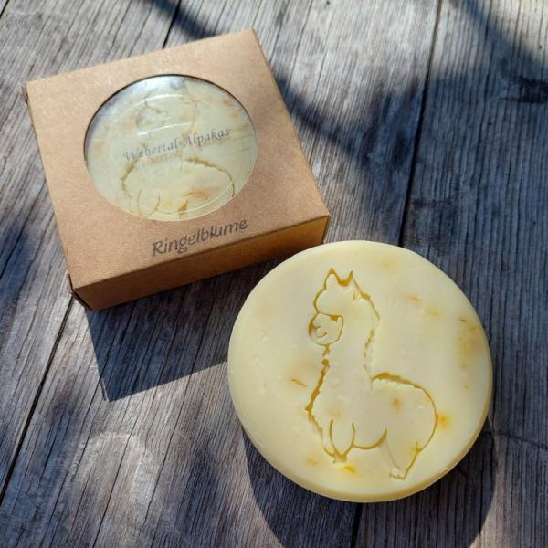Seife mit Alpakakeratin "Ringelblume"
